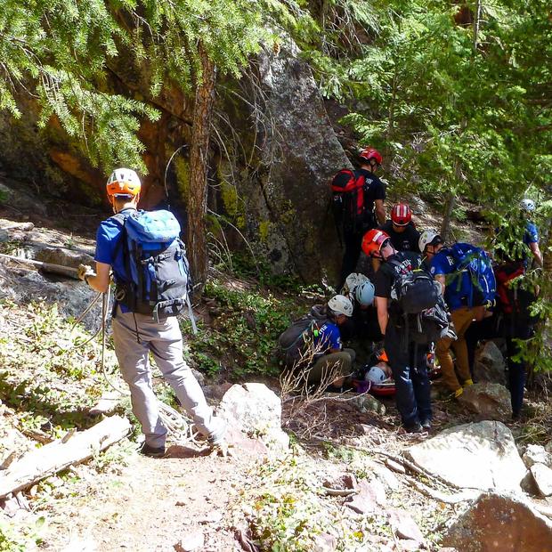 Injured Eldorado Climber 2 (Rocky Mtn Rescue Group on Facebook) 