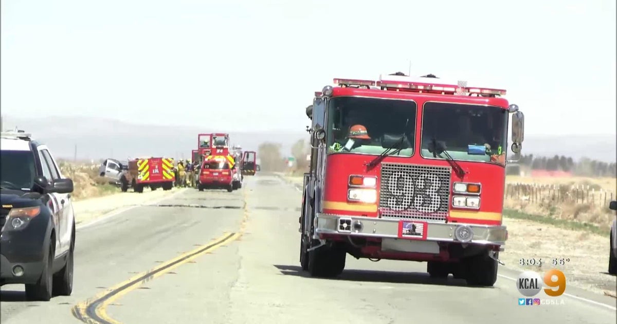 One person dead, four others injured in two-vehicle crash - CBS Los Angeles