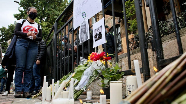 Tributes To Foo Fighters Drummer Taylor Hawkins Outside Bogota Hotel 