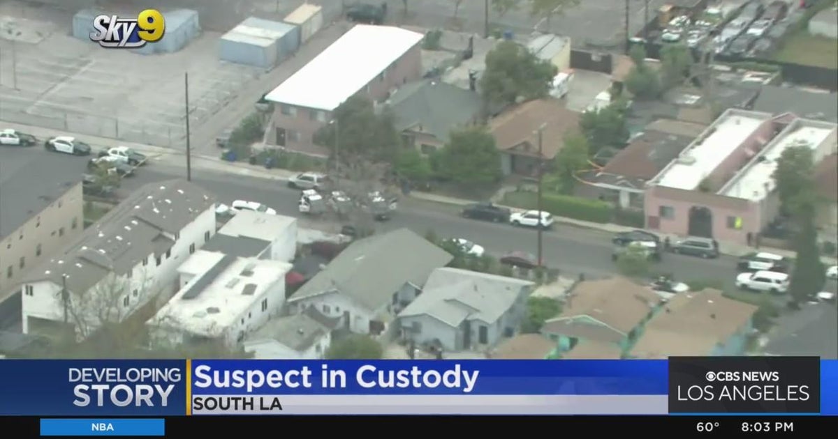 Suspect arrested after hours long standoff in South LA - CBS Los Angeles