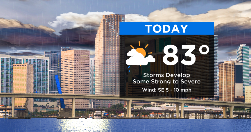 Miami Weather Scattered Afternoon Storms, Some Could Have Heavy