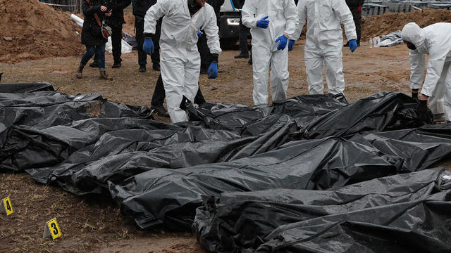 Mass graves in Bucha 