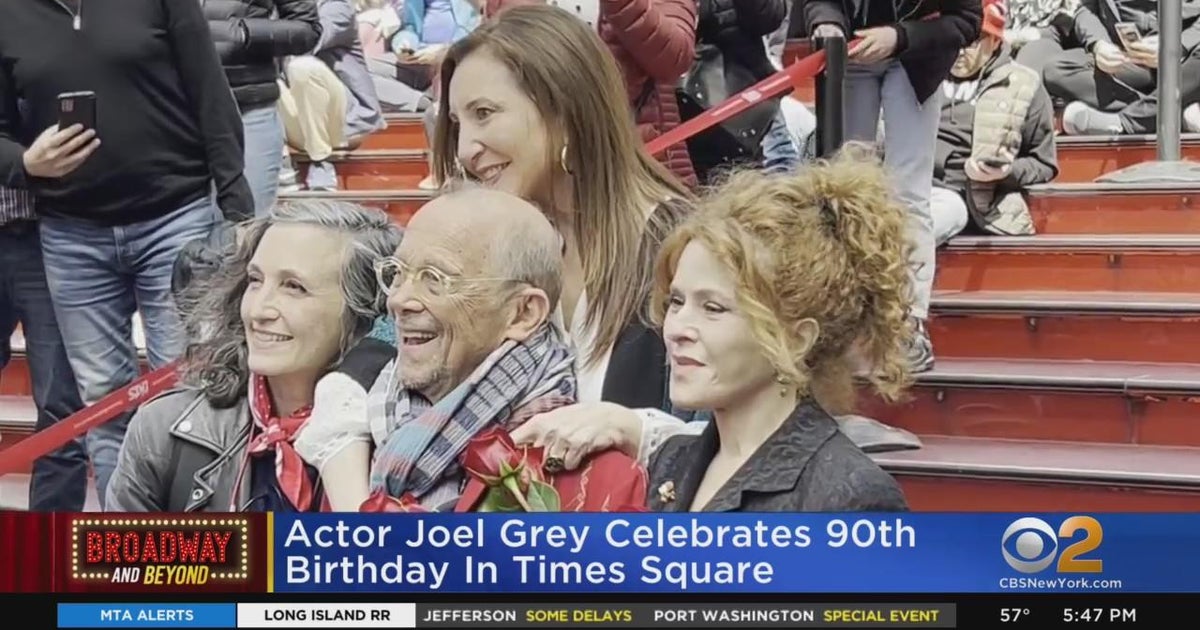 Actor Joel Grey celebrates 90th birthday in Times Square - CBS New York