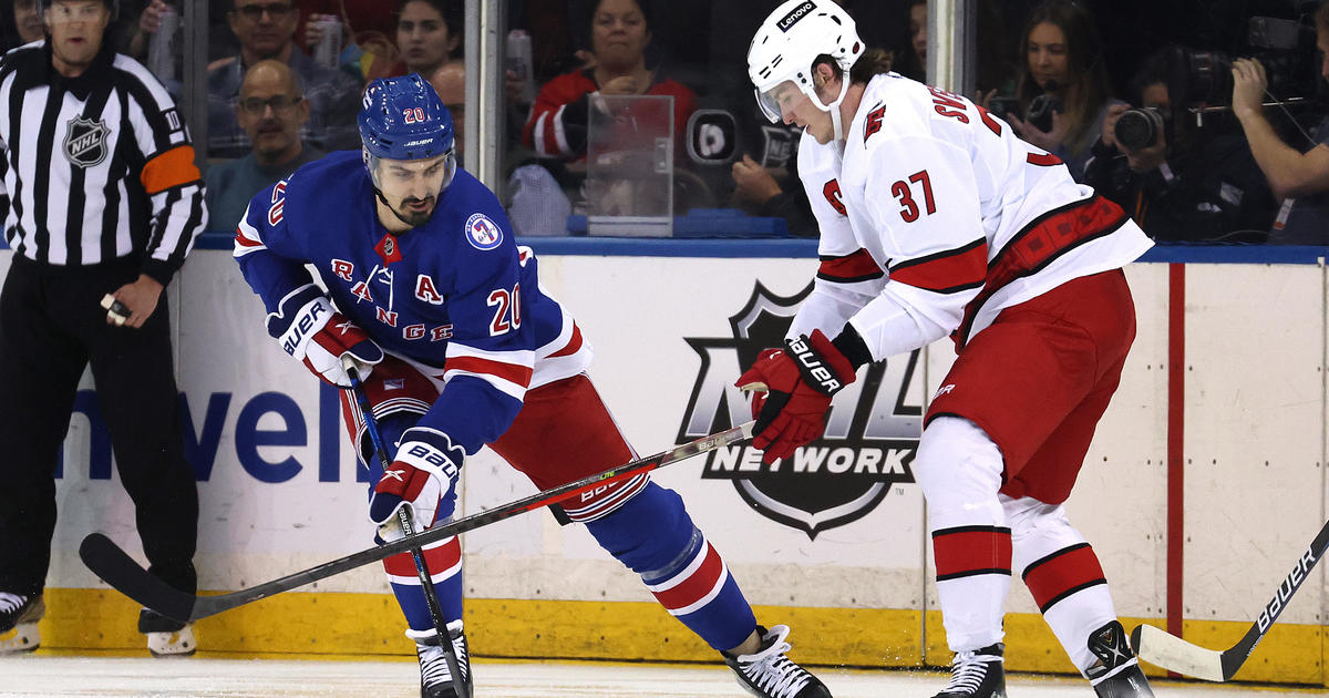 Hurricanes Score 3 Goals In 3rd To Upend Rangers - CBS New York