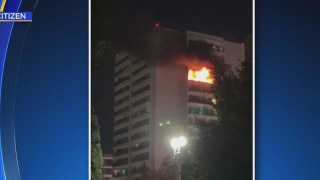 Three-alarm fire breaks out on 14th floor of Long Beach high-rise 