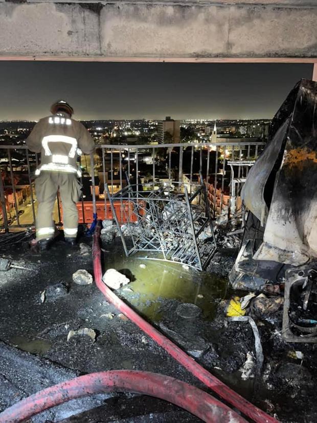 Three-alarm fire breaks out on 14th floor of Long Beach high-rise 