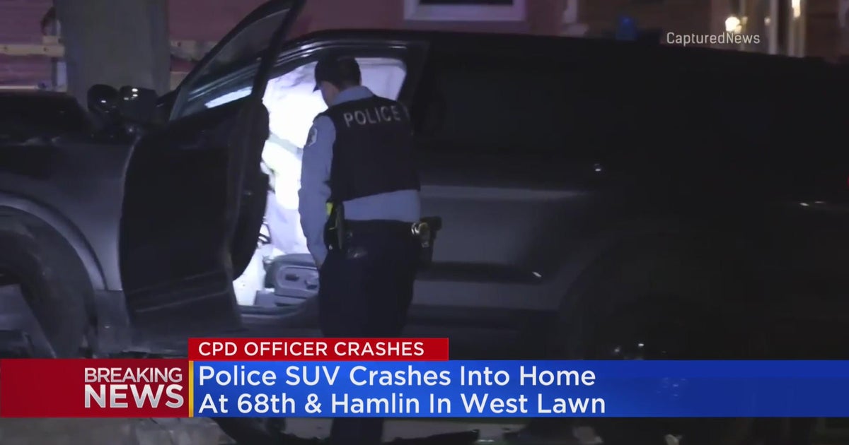 Police SUV crashes into home in West Lawn - CBS Chicago