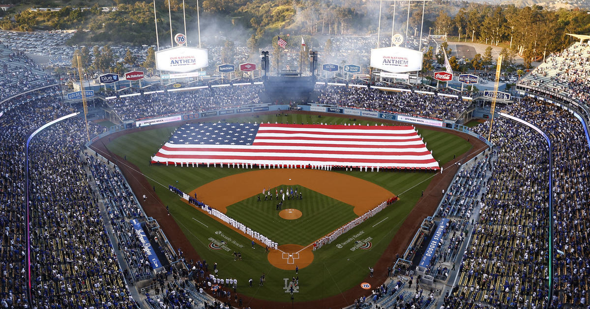 Fans flood Dodger Stadium for 2022 Home Opener; Treated to flyover, special  ceremony and a win - CBS Los Angeles