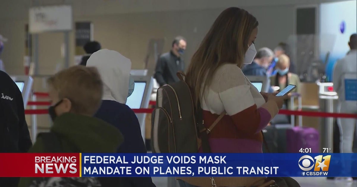 Florida judge voids US mask mandate for planes, other travel - CBS Texas
