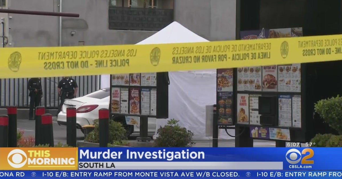 Woman found shot to death in South LA fast food parking lot - CBS Los ...