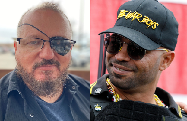 Stewart Rhodes, left, and Enrique Tarrio, right.