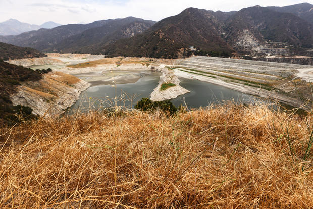 San Gabriel Reservoir Almost Dry As California Faces Worsening Drought 