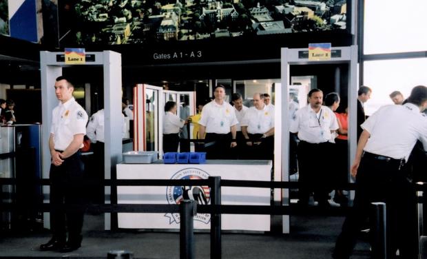 thumbnail_First TSA security Checkpoint - April 30, 2002 at BWI 