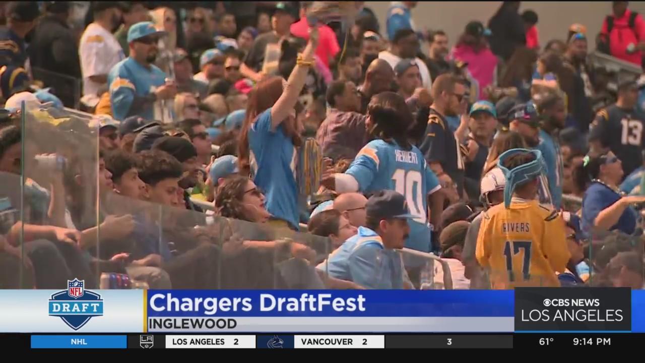 Chargers host NFL Draft Party at SoFi Stadium in Inglewood; Select