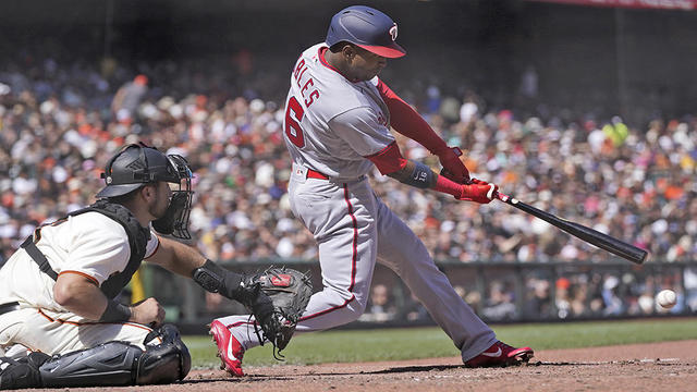 Nationals Giants Baseball 