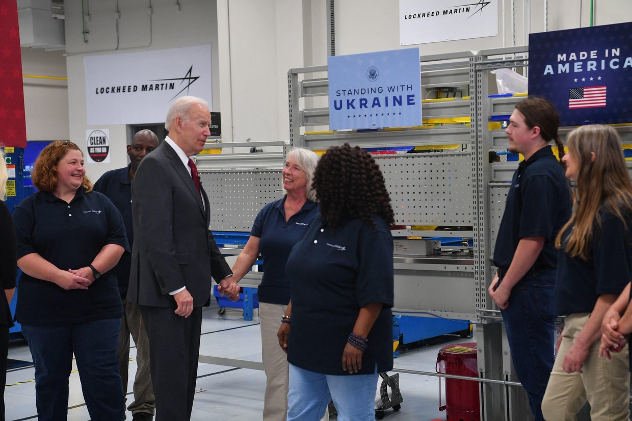 Biden tells workers producing Javelins, "You're allowing the Ukrainians