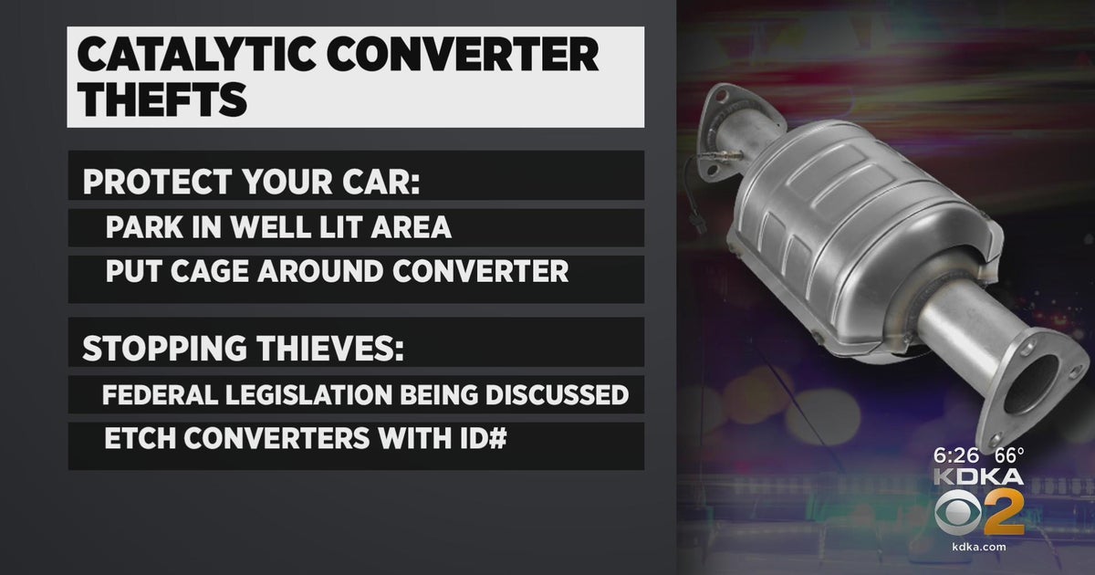 Catalytic converters stolen from cars in Westmoreland County CBS