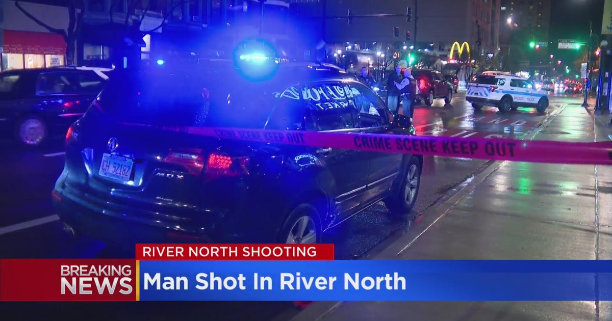 Man shot while driving on Chicago Avenue in River North - CBS Chicago