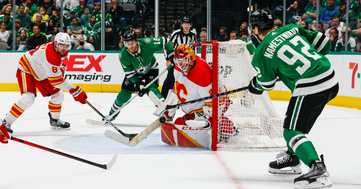 Dallas Stars couldn't put out the Flames, lose Game 4 at AAC - CBS Texas