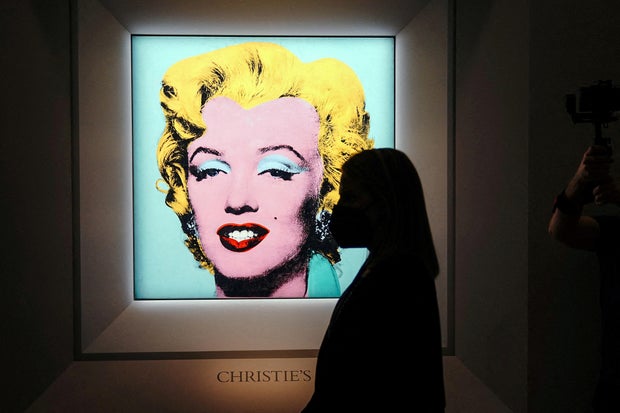 File image: Andy Warhol's auction in New York City