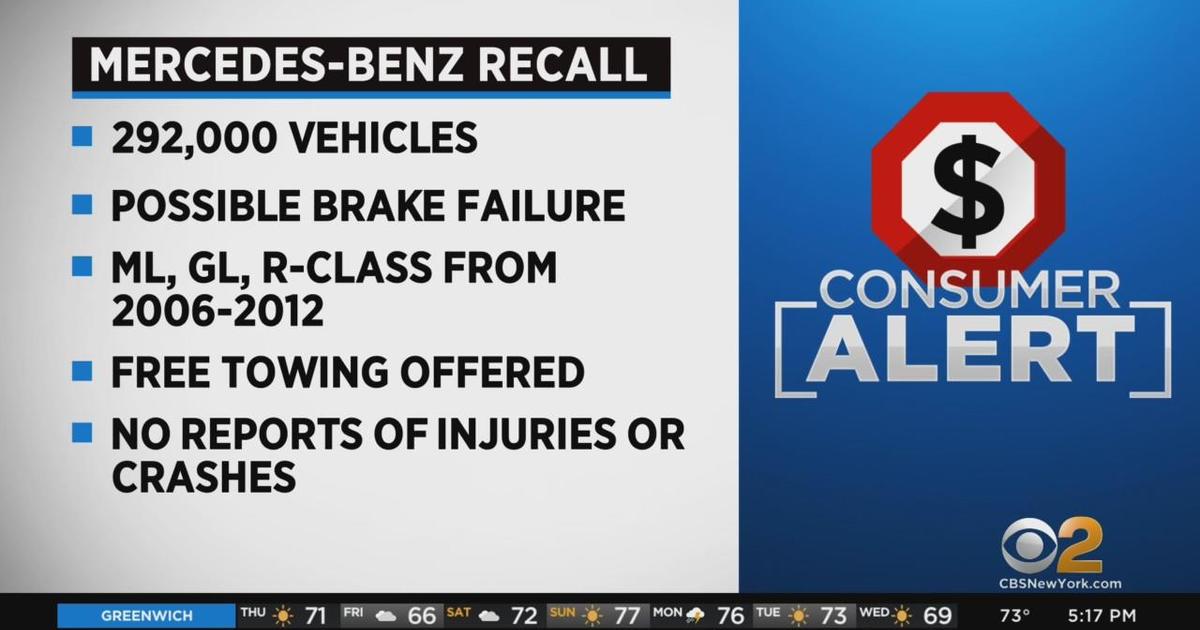 Mercedes-Benz Recalls Thousands Of Vehicles - CBS New York