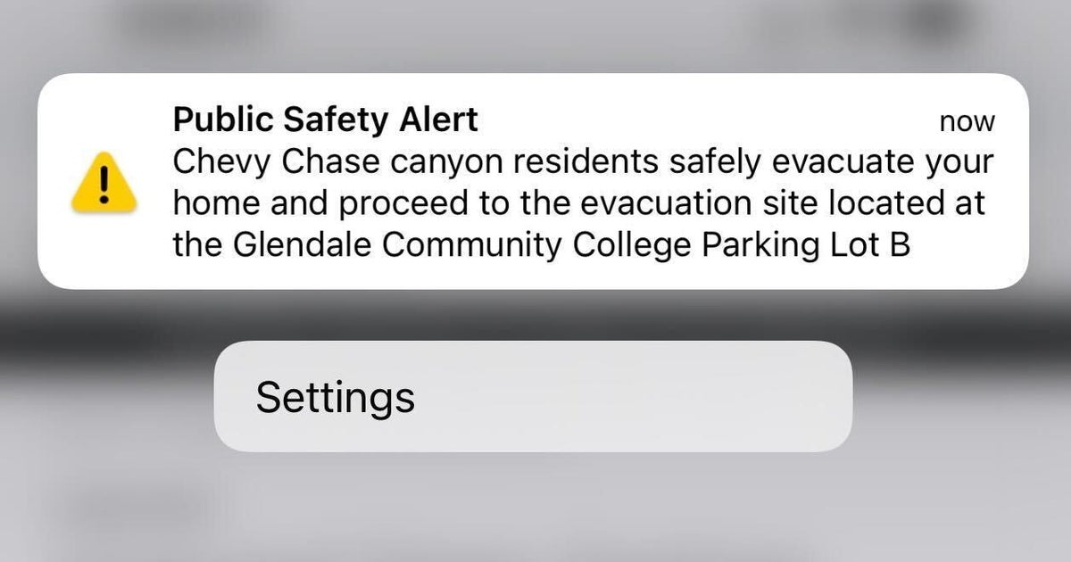 Public safety alert that urged Glendale residents to evacuate was sent