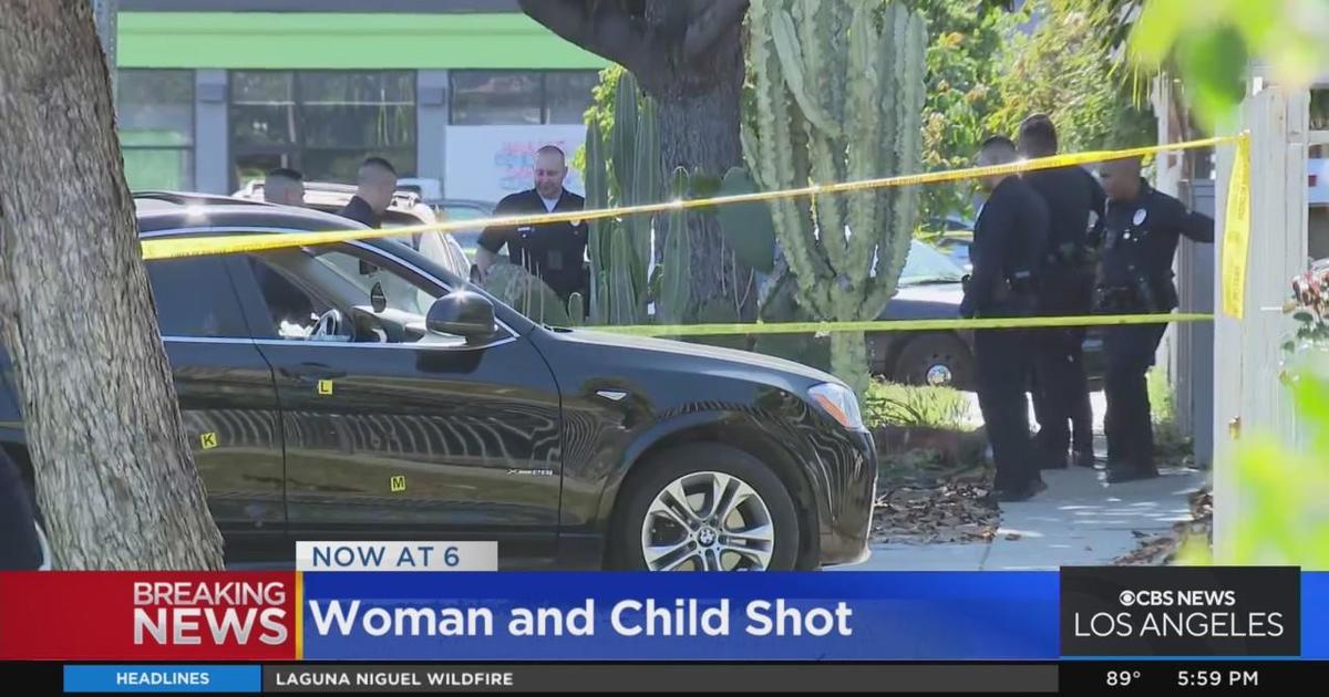 Woman, child stable after walk-up shooting in South Los Angeles - CBS Los Angeles