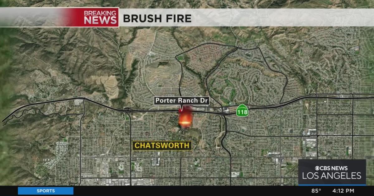 Major emergency brushfire breaks out in Chatsworth - CBS Los Angeles