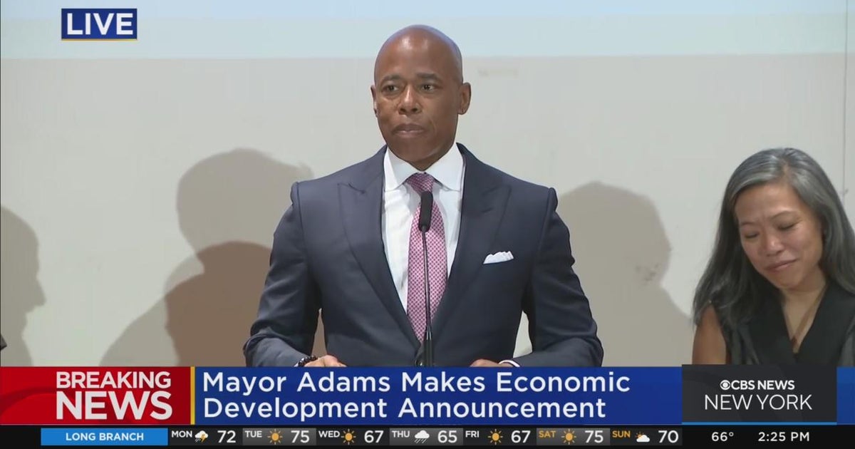 Mayor Adams makes economic development announcement - CBS New York