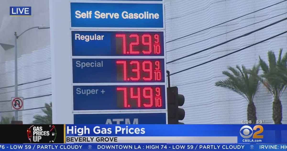 Gas prices well over 7 at Beverly Grove station CBS Los Angeles