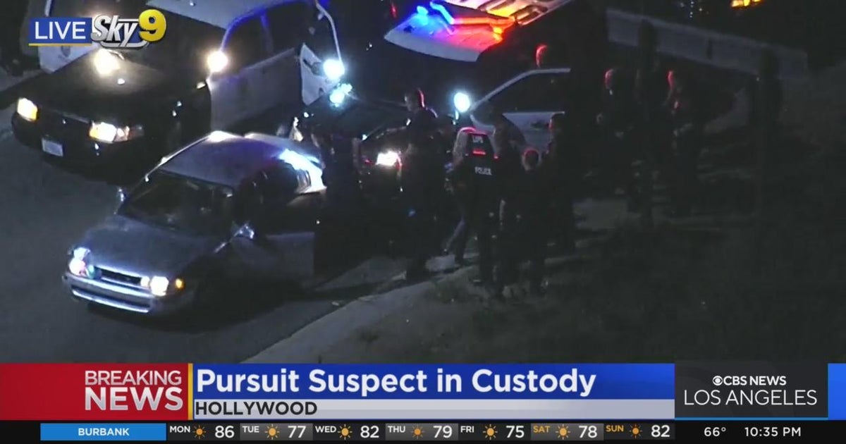 Pursuit suspect on NB 101 Freeway in custody - CBS Los Angeles