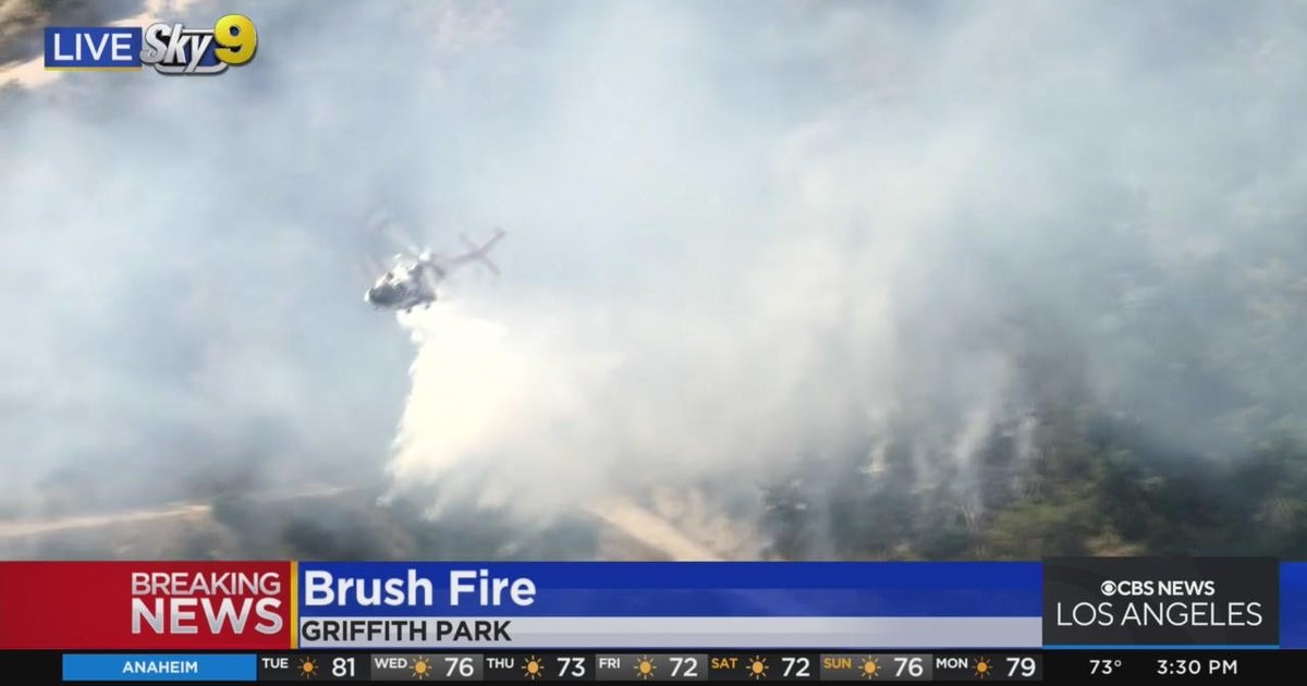 Fire crews focusing on area of thick brush - CBS Los Angeles