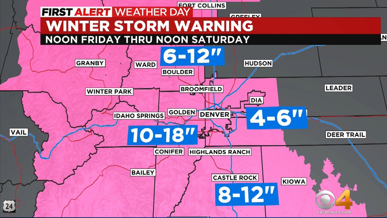 Rain And Snow Coming: Denver Will Be Under A Winter Storm Warning For ...