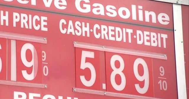 Gas prices hit records as inflation fears intensify - CBS News