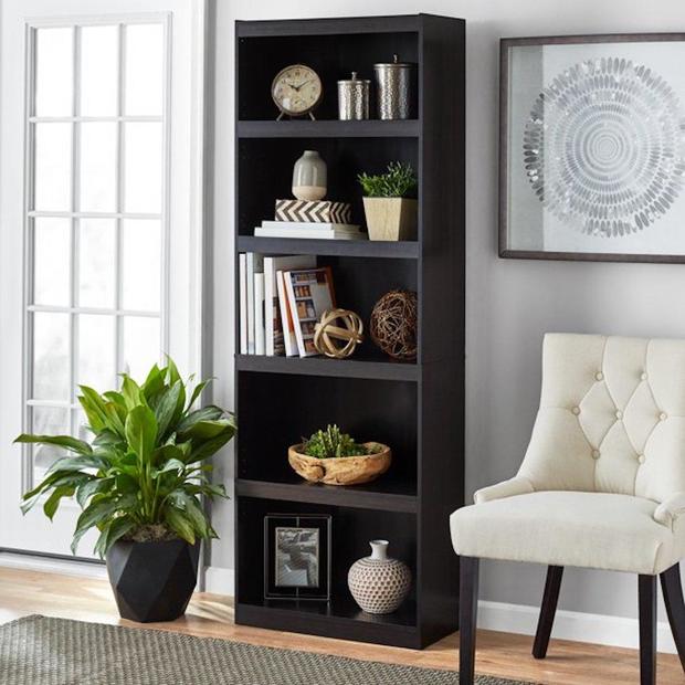 Main 5-shelf framed bookcase 