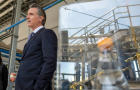 California Governor Gavin Newsom tours a water recycling demonstration facility 