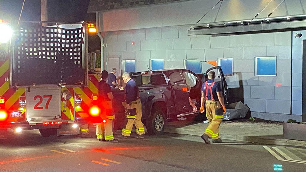Altius reopens after stolen pick-up crashed into building - CBS Pittsburgh
