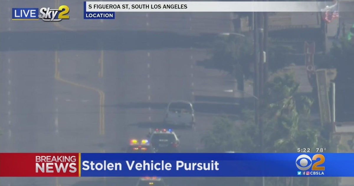 South LA stolen vehicle pursuit - CBS Los Angeles