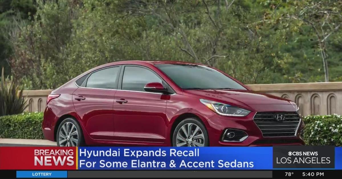 Hyundai expands recall for some Elantra and Accent sedans CBS Los Angeles