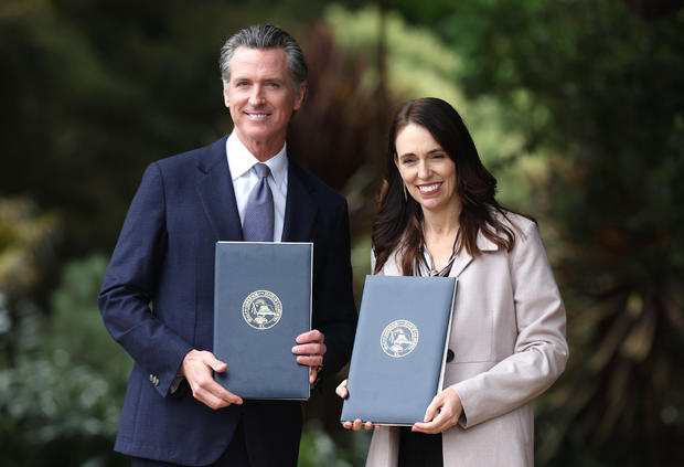 New Zealand PM Ardern Meets With California Governor Newsom On Climate Change 