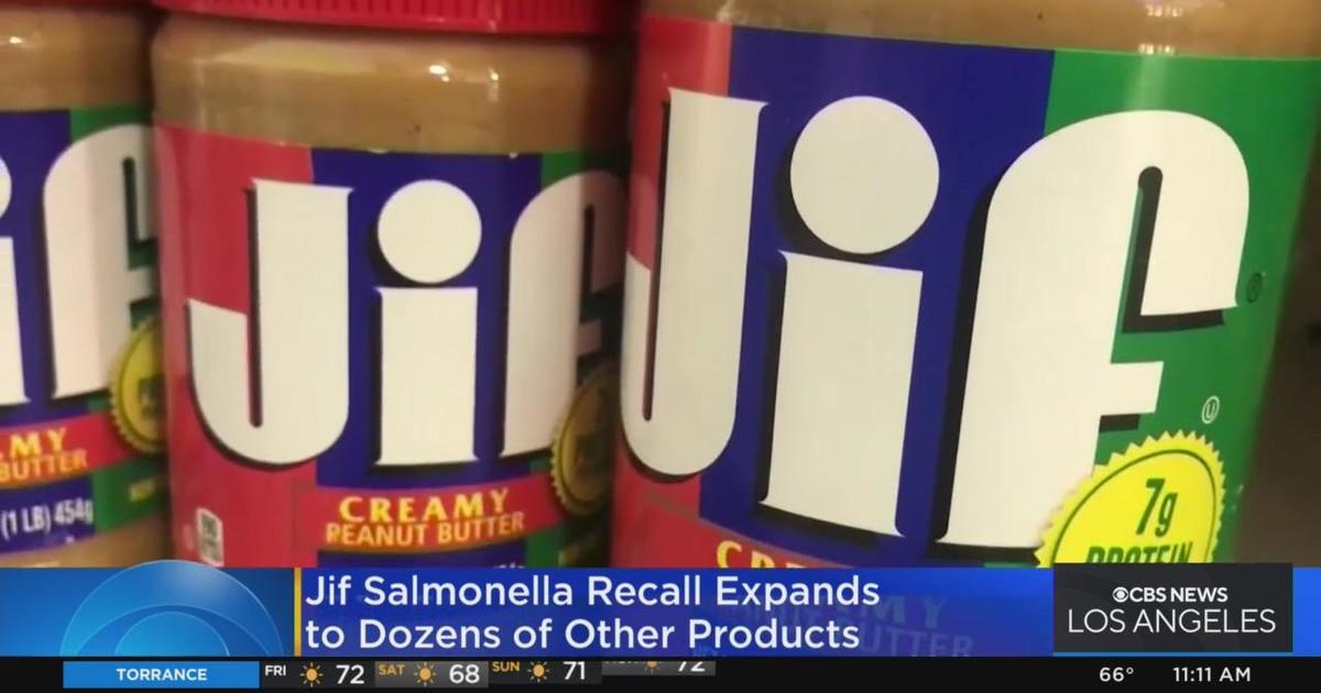 Jif salmonella recall expands to dozens of other products CBS Los Angeles