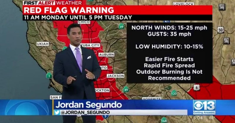 Extreme Fire Danger Returns Monday Along With Red Flag Warning - Good ...