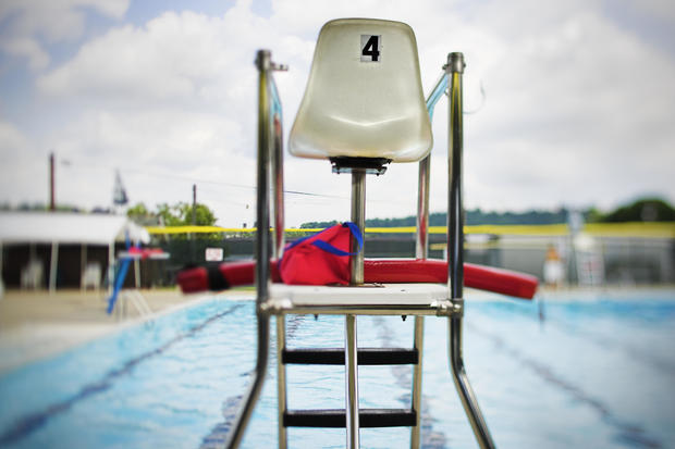 Lifeguard Tower at Swimming Pool 