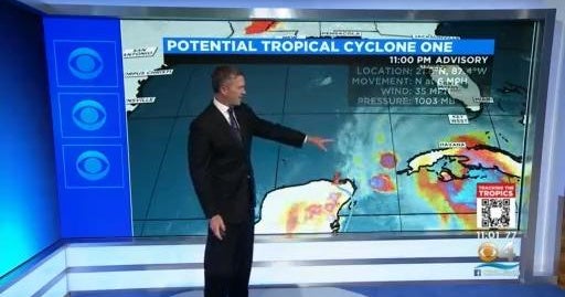 Tracking Potential Tropical Cyclone One 6222 11PM CBS Miami