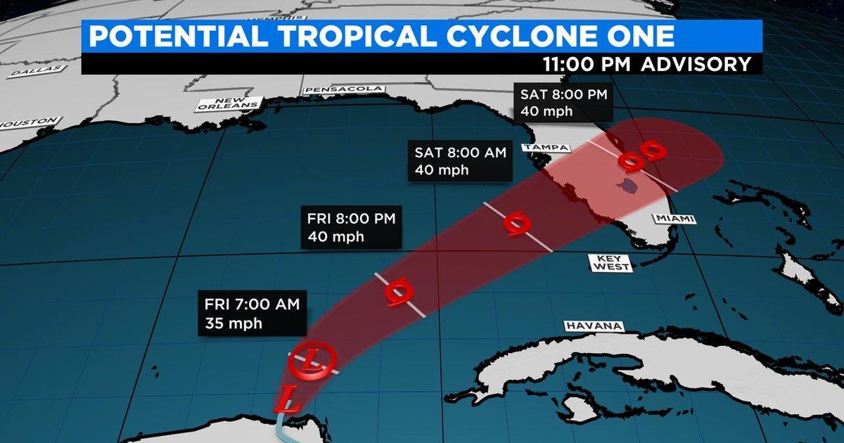 Storm in the Gulf forecast to become Tropical Storm Alex - CBS Miami