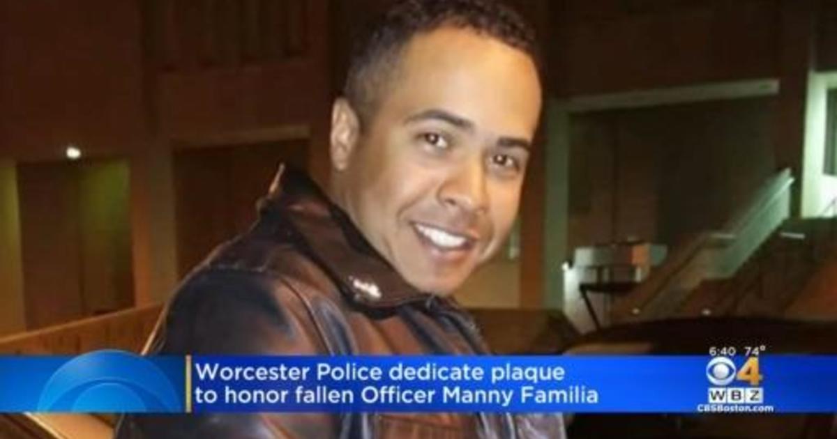 Worcester Police dedicate plaque to honor fallen Officer Manny Familia