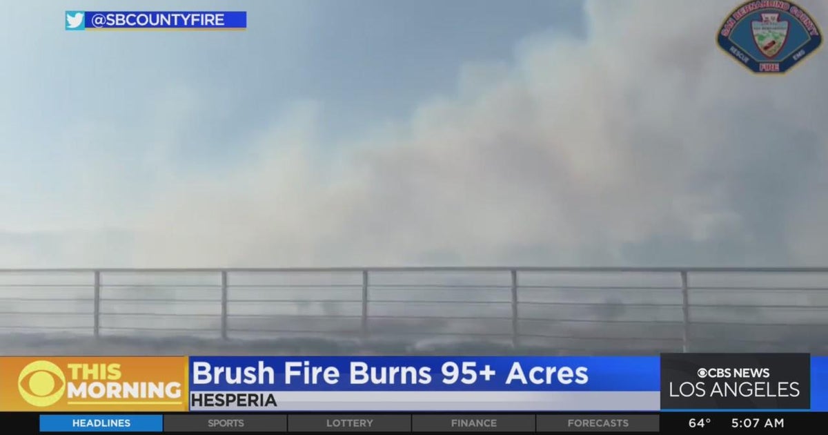 Crews report Hesperia Fire is 50 contained, has burned 95+ acres CBS Los Angeles