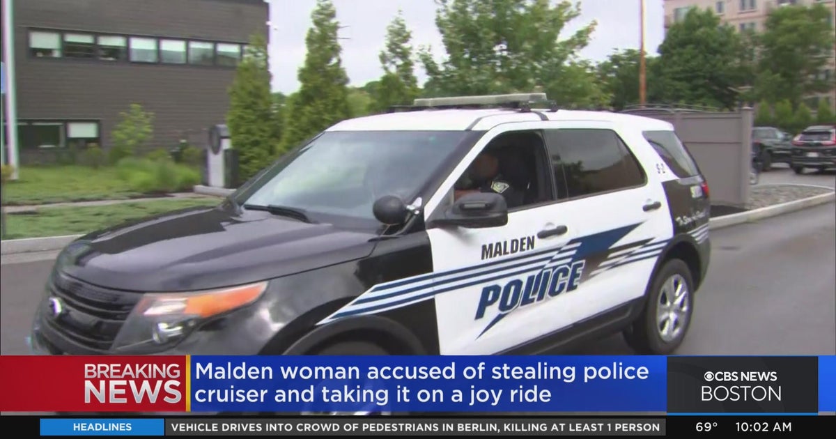 Woman arrested after chase in stolen Malden Police cruiser CBS Boston