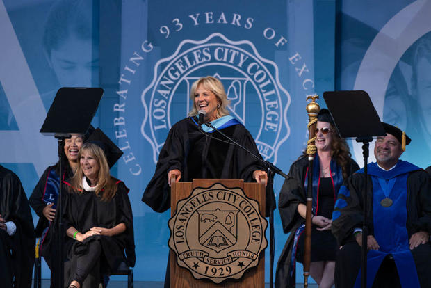 First Lady Jill Biden delivers Keynote speach to Los Angeles City College graduates 