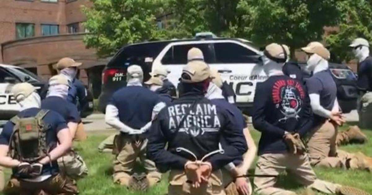 Dozens suspected to be white supremacists arrested in Idaho - CBS News